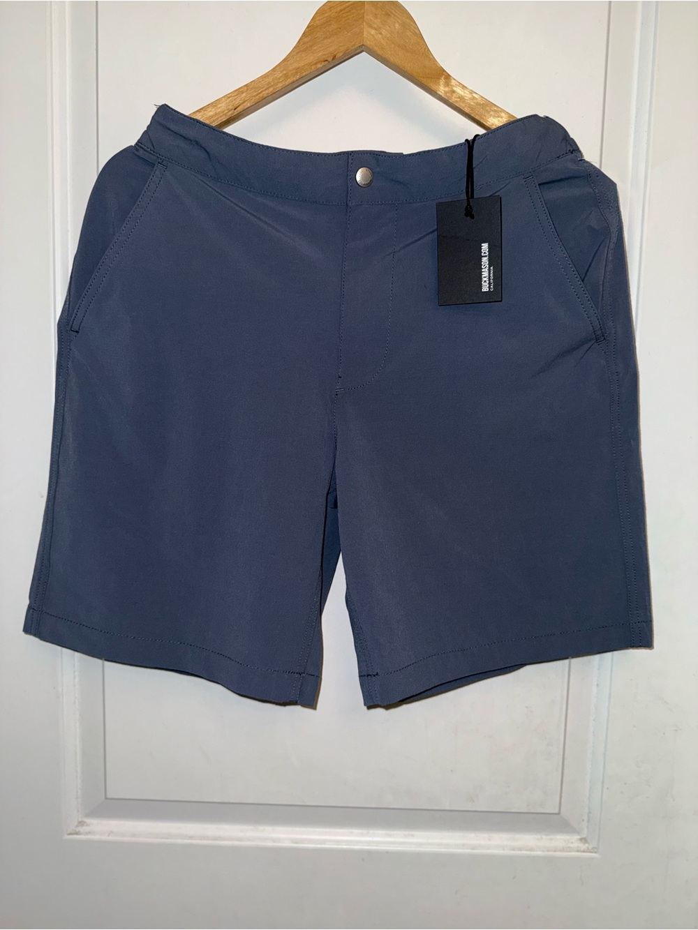 Buck Mason Slate Blue 8" Deck Shorts - NWT